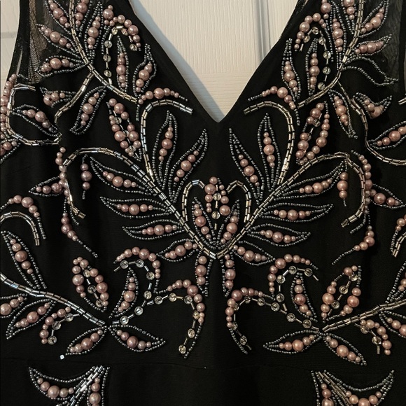 Aidan Mattox Black Long Elegant Dress - Picture 4 of 5